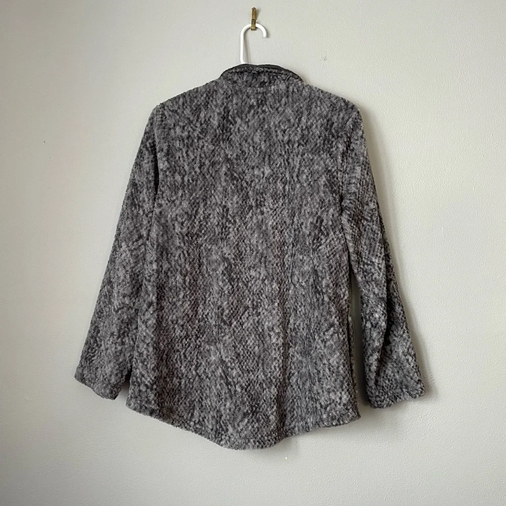 Stan Herman Women’s Grey Fleece Zip up Sweater M - Picture 2 of 4